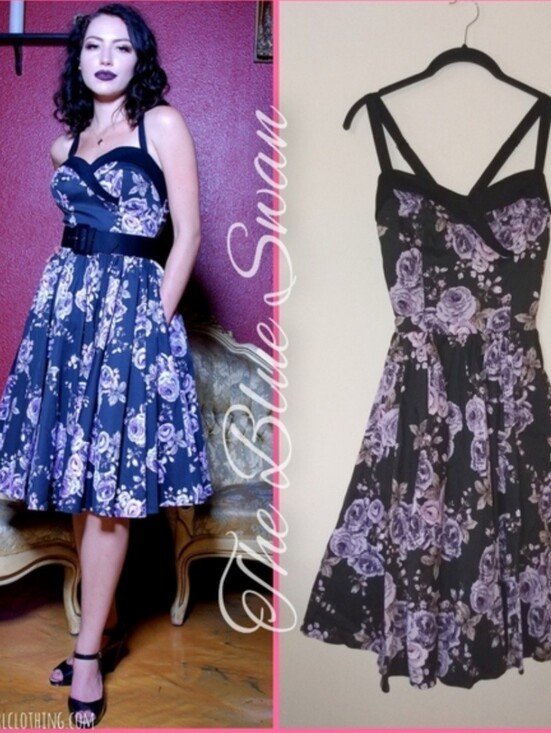 Pinup Couture Dresses & Skirts - NWT Pinup Couture Stephanie Purple Floral Dress